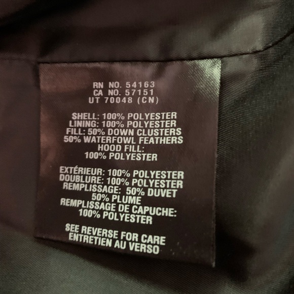 Cole Haan Womens Taffeta Down With Overlapping Convertible Collar Chevron Quilt - Picture 10 of 10